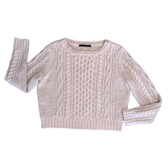 JENNI KAYNE Women’s Cableknit Wool Blend Sweater - Picture 1 of 8
